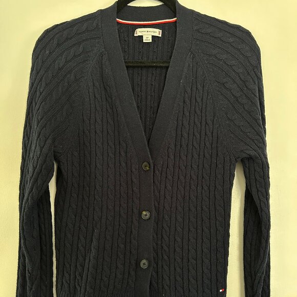 Tommy Hilfiger Navy Cardigan - Picture 1 of 5